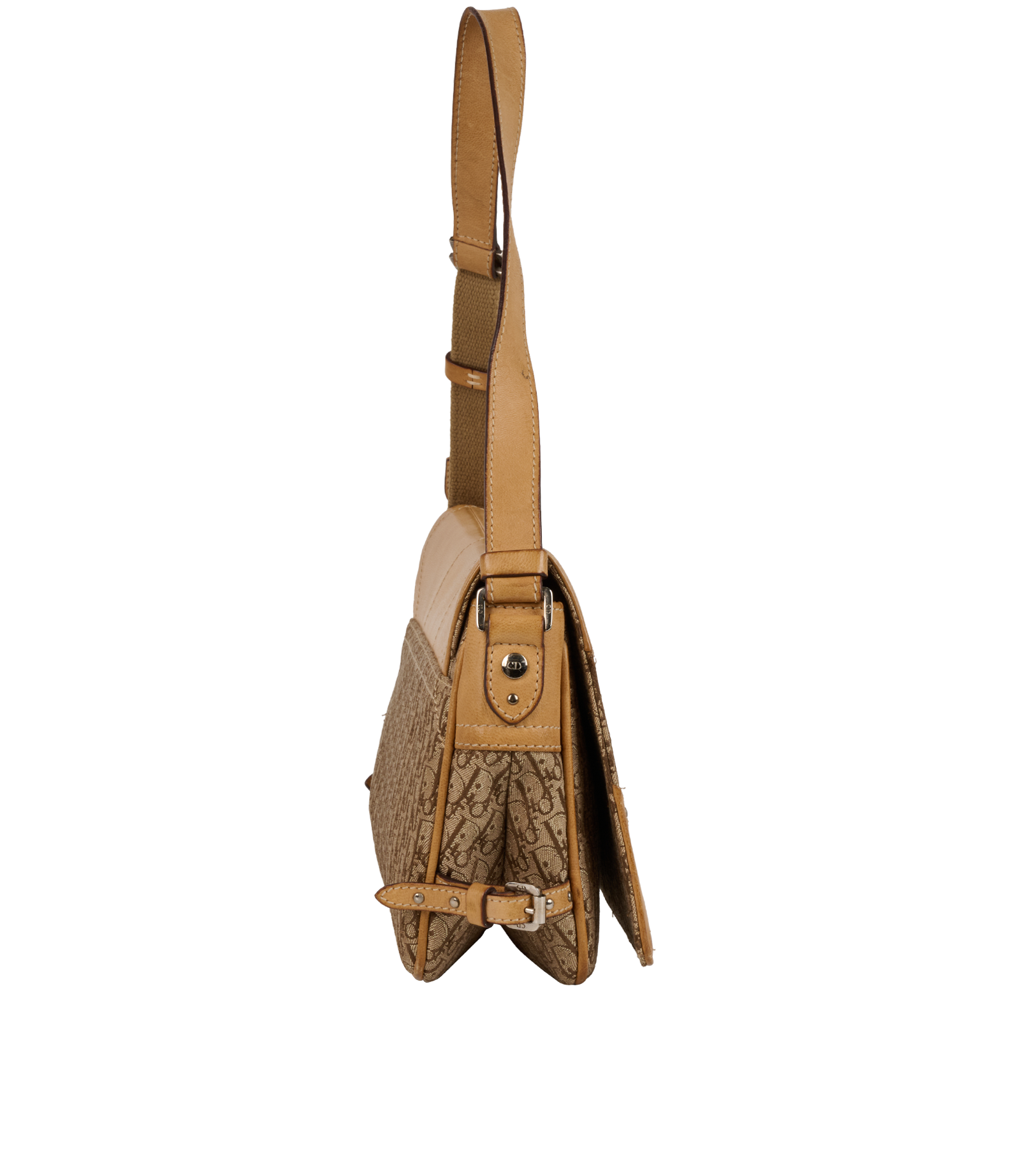 Vintage Trotter Shoulder Bag, &pound;550, Handbags, Beige, Canvas, Side view